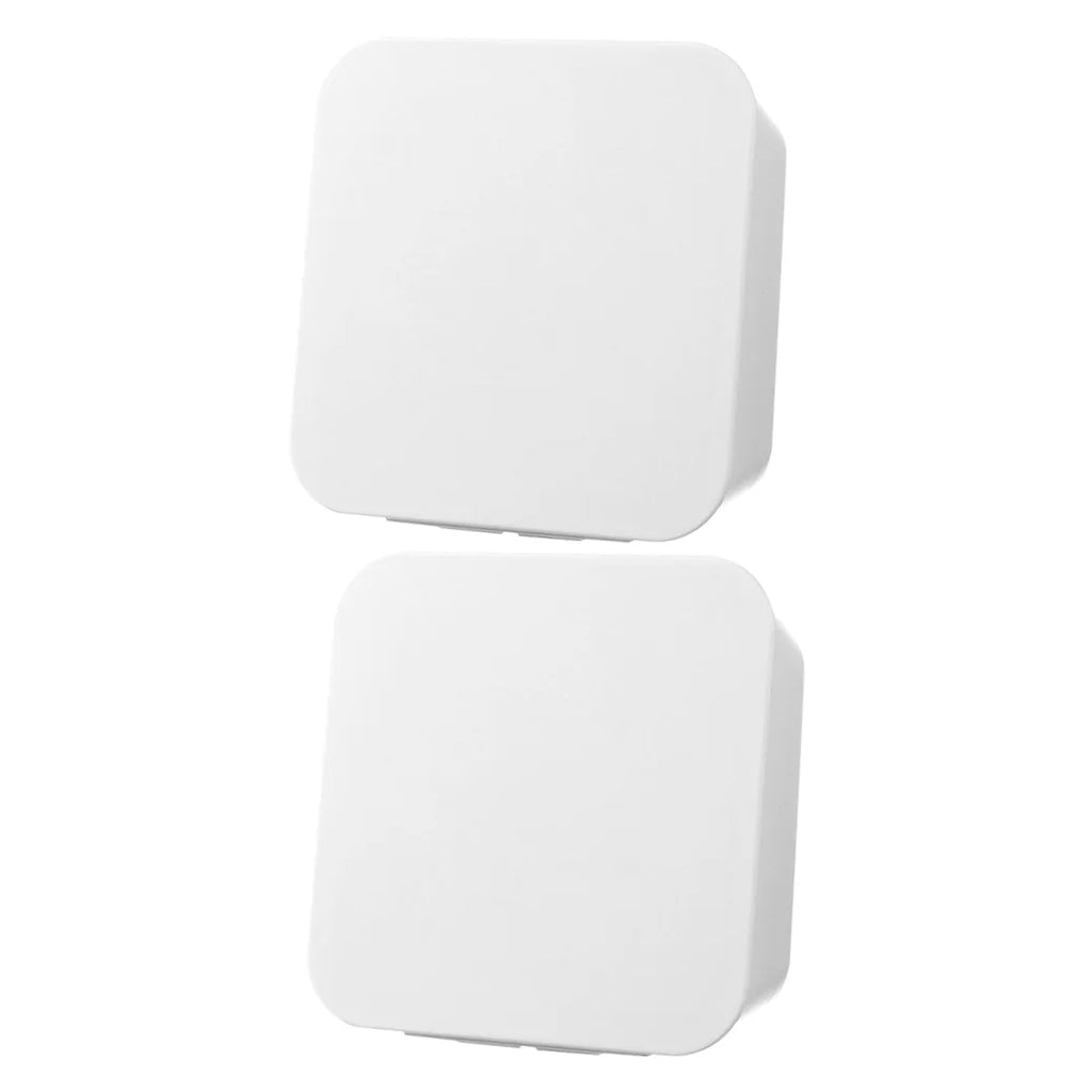 2 Pcs Wall-mounted Boxes Small Apartment Storage Box 14x5.5x14cm White – Space-Saving Hanging Design with Functional, Easy-Use Details