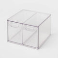 All Purpose 2 Drawer Storage ClearAcrylic Utility Bins,1352 Volume,H 12.6D 12.2 – Practical Home Organization with Functional, Easy-Use Details