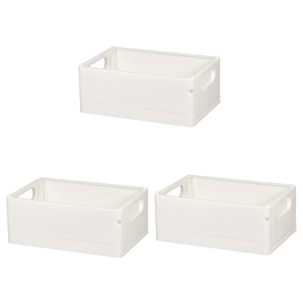 3pcsStorage Basket Collapsible Box Desktop Organizer Multi-purpose Storage Organizer – Foldable Space-Saving Design with Functional, Easy-Use Details