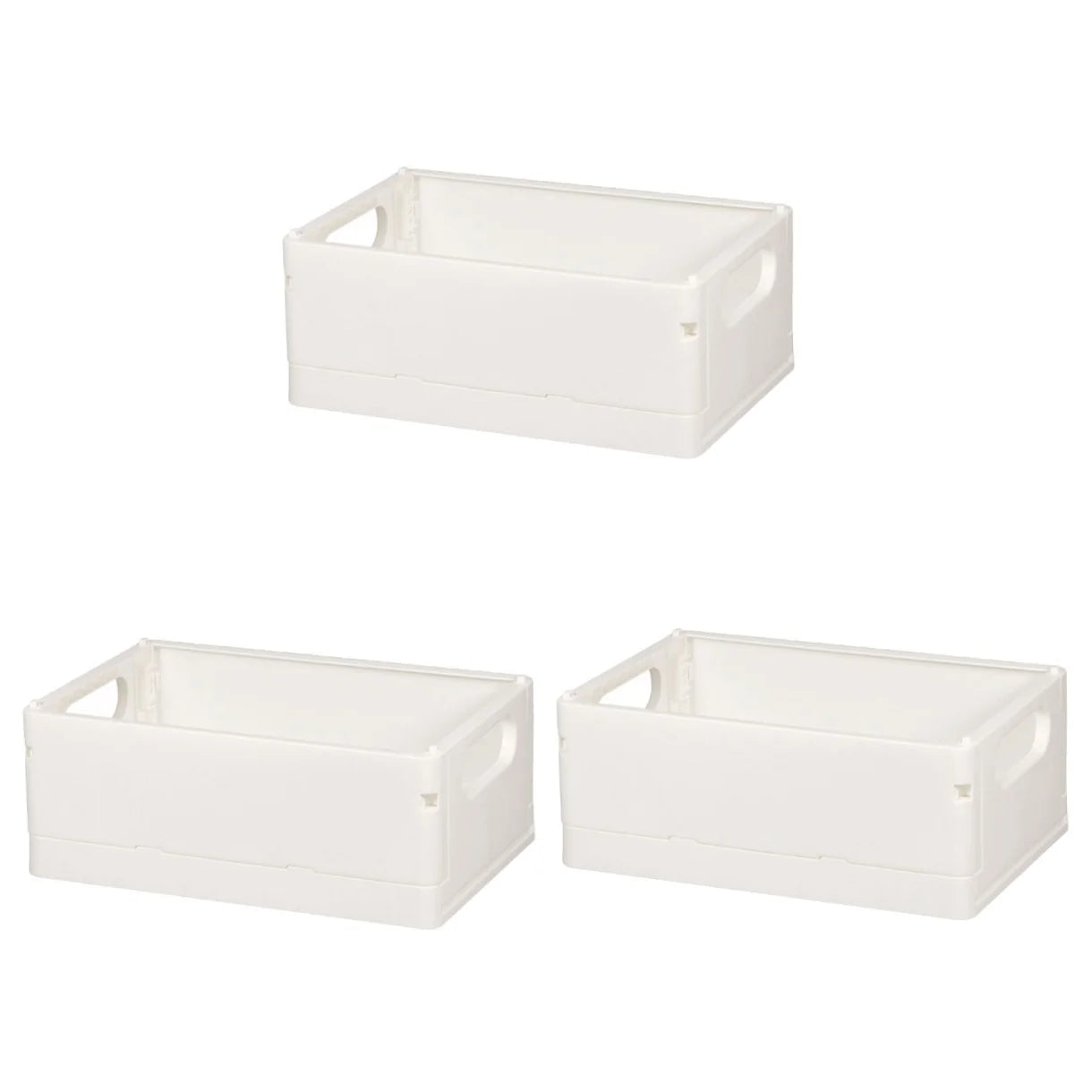 3pcsStorage Basket Collapsible Box Desktop Organizer Multi-purpose Storage Organizer – Foldable Space-Saving Design with Functional, Easy-Use Details