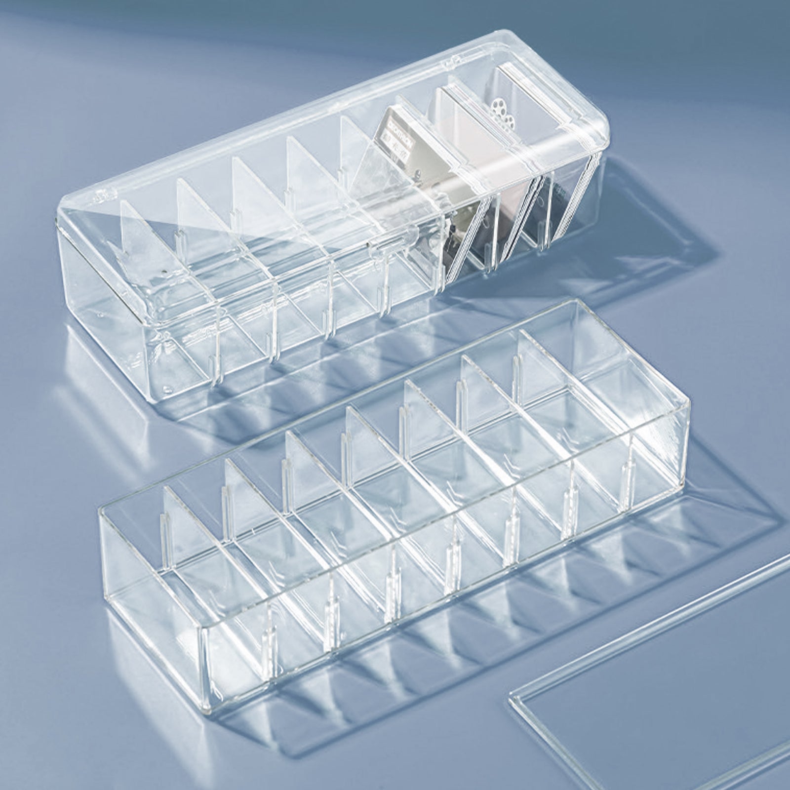 Card Game Business Cards Card Storage Box Travel 26X10X7.5CM Transparent – Clear-View Organization with Functional, Easy-Use Details