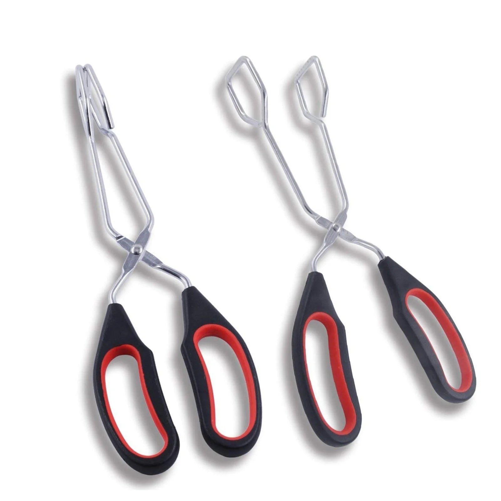 Scissor Tongs with Silicone Tips 23.5x7.5cm Stainless Steel Nonstick Kitchen Cooking Tool – Durable Stainless Steel Construction with Functional, Easy-Use Details