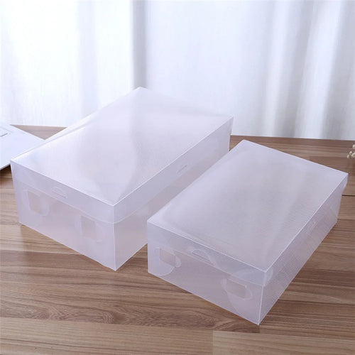 12 PCS Shoes Boxes Transparent Shoes Cases Plastic Storage Box Shoes Container for Home Shop 28x18x10cm – Clear-View Organization with Functional, Easy-Use Details