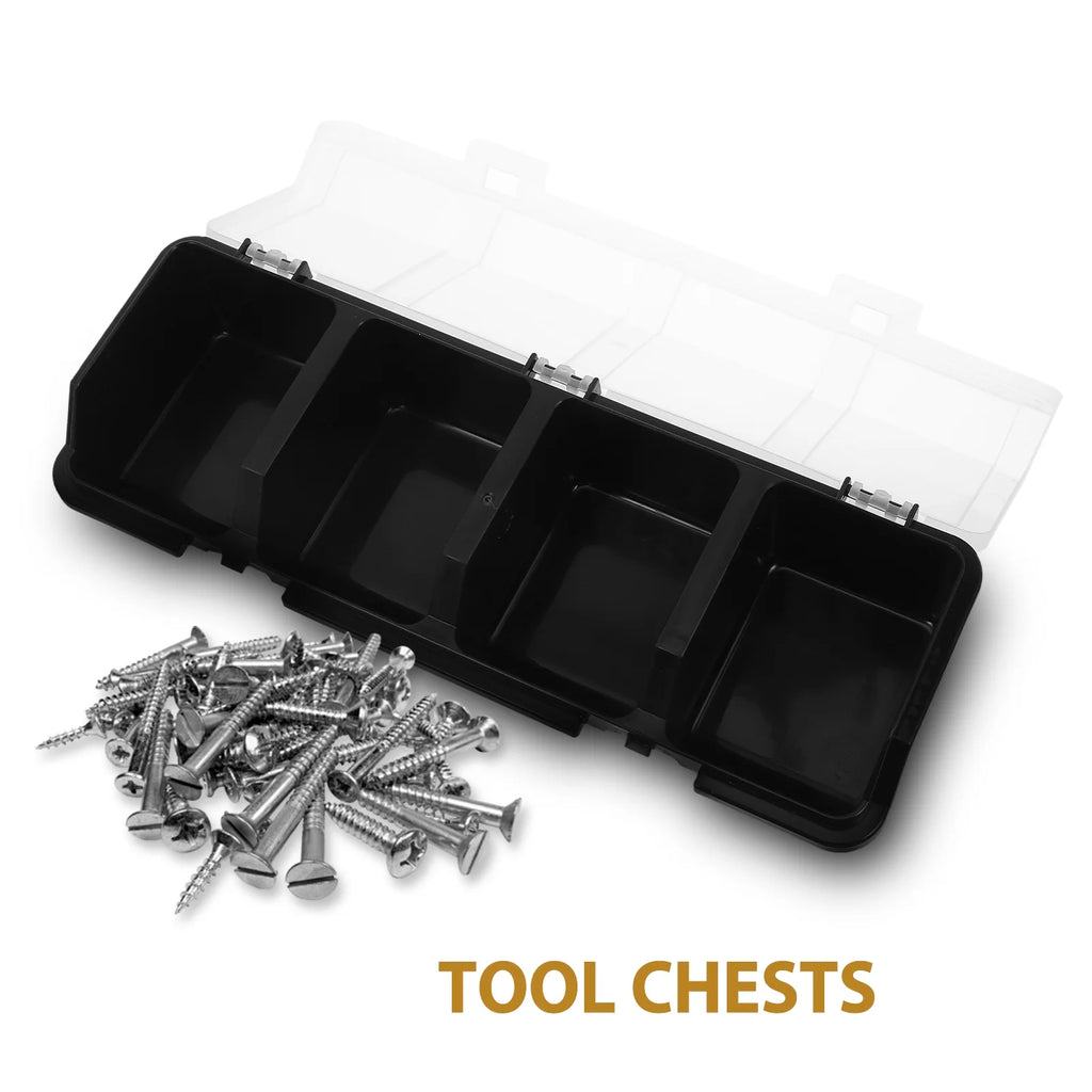 2 Pcs Screw Parts Box Storage Small Organizer Large Organizers and Bins Crate Black – Convenient Multi-Piece Set with Functional, Easy-Use Details