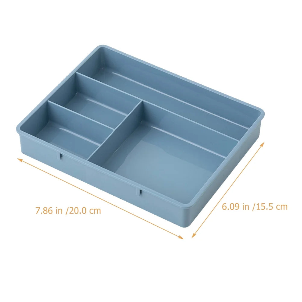 4 Pcs Office Storage Bins Drawers Four Grid Box Four-grid Compartment Case – Compartmented Organization with Functional, Easy-Use Details