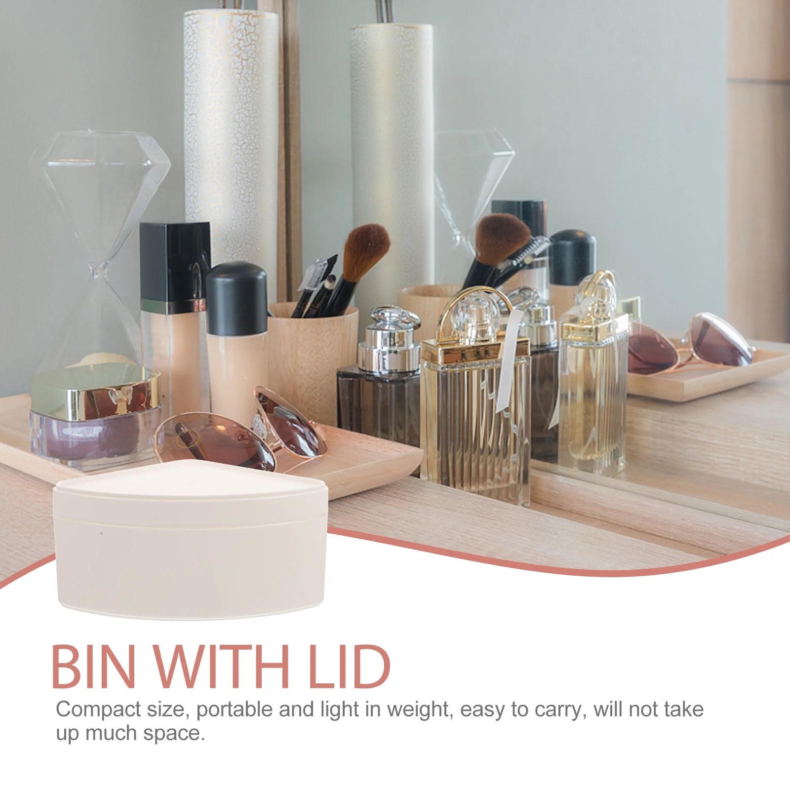 2 Pcs Storage Box Containers Bins Crate Office Trash Can White – Convenient Multi-Piece Set with Functional, Easy-Use Details