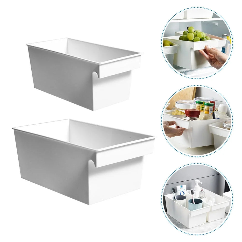 2 PCS Large Storage Containers with Lids Portable Box PP Material Boxes – Secure Lid Design with Functional, Easy-Use Details