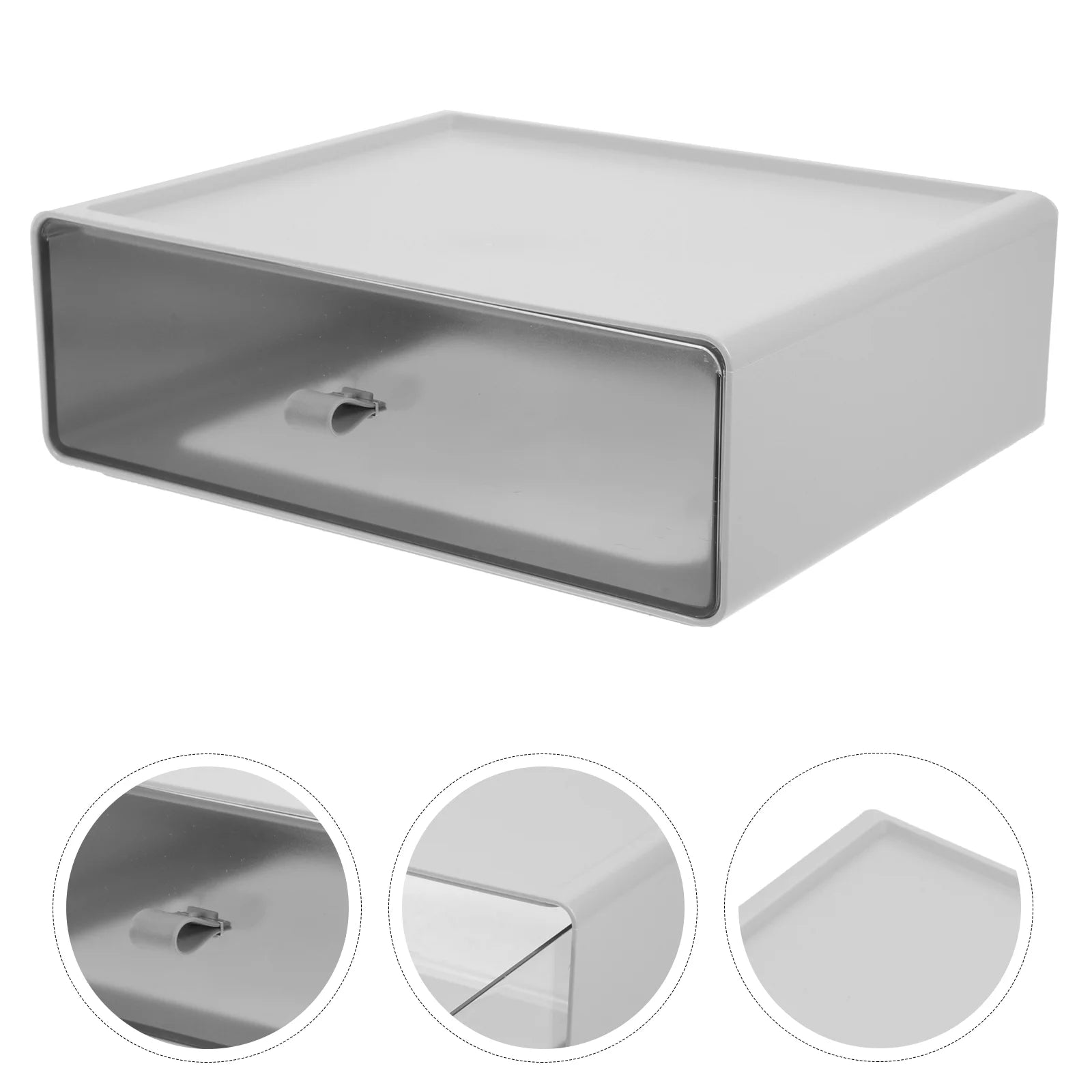 Storage Boxes for Shelves Drawer Stackable Desk Organizer – Multiroom Organization Format with Functional, Easy-Use Details