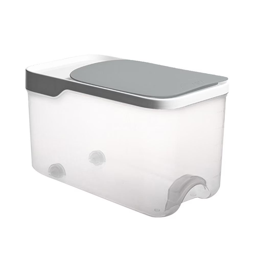 20 Catties Rice Storage Box Jar Cereal Container Dispenser Office Grey – Practical Home Organization with Functional, Easy-Use Details