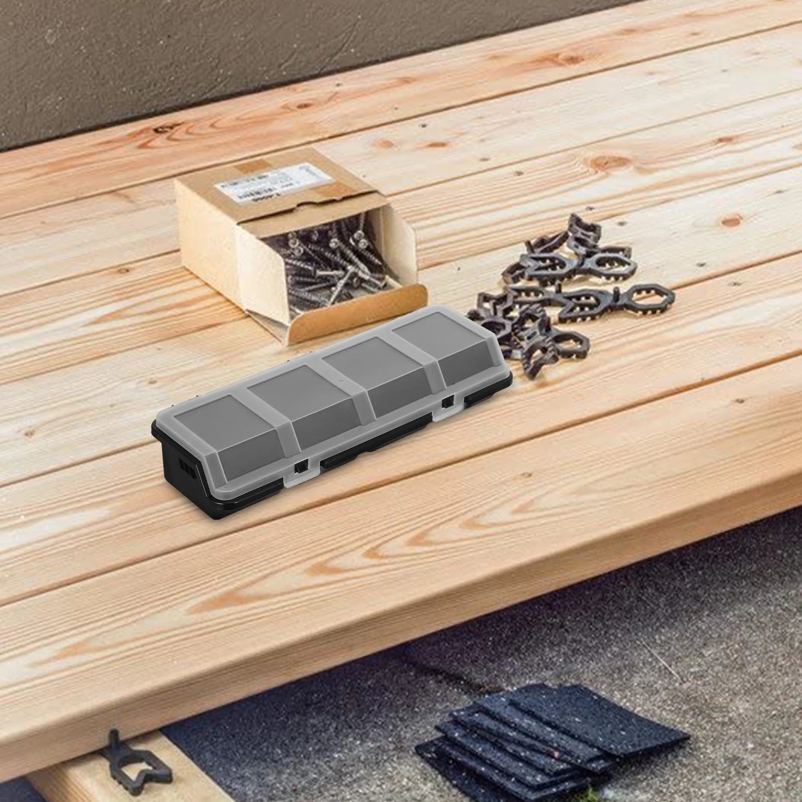 2 Pcs Screw Parts Box Storage Small Organizer Large Organizers and Bins Crate Black – Convenient Multi-Piece Set with Functional, Easy-Use Details